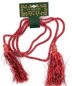 Item.nr: 015111 - DECORATIE TOUW MET FRANJES ROOD (12st)