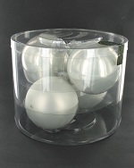 Item.nr: 141504 - GLAZEN KERSTBALLEN IN BOX - WIT (4st.)