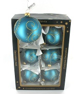 Item.nr: 153874 - KERSTBALLEN IN DOOS GEDECOREERD 80 MM (6st.)