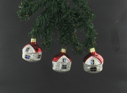 Item.nr: 230065 - KERSTHUISJES VOOR IN DE BOOM (6st.)