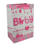 Art.nr: 410206B - GEBOORTE TAS - BABY ROZE (12st.)