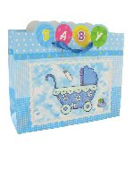 Art.nr: 410208A - GEBOORTE TAS - BABY BLAUW (12st.)