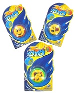 Art.nr: 410222 - LICHTGEVENDE SMILEY YOYO OP KAART (12st.)