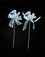 Art.nr: 410332B - BLAUWE GEBOORTE INSTEKER - KINDERWAGEN (12st.)