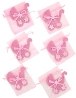 Art.nr: 410337B - GEBOORTE CADEAUZAKJE - BABY ROZE (12st.)