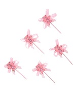 Art.nr: 410345B - BEER OP STOKJE KLEIN - BABY ROZE (12st.)