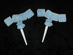 Art.nr: 410347A - KLEINE GEBOORTE INSTEKER - BABY BLAUW (12st.)