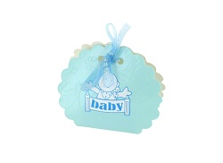 Art.nr: 410349A - GEBOORTE CADEAUDOOSJE - BABY BLAUW (12st.)