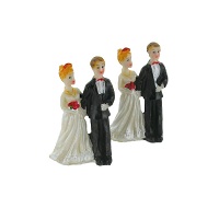 Art.nr: 410367 - DECORATIE BRUIDSPAAR 8 CM (12st.)