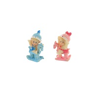 Art.nr: 410370 - DECORATIE BABY OP HOBBELPAARD 5 CM (24st.)