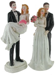 Art.nr: 410376 - DECORATIE BRUIDSPAAR 24.5 CM (2st.)