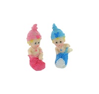 Art.nr: 410379 - DECORATIE BABY IN SCHOEN 7 CM (16st.)