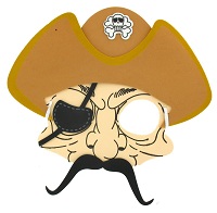 Art.nr: 410381 - FOAM PIRATENMASKER (12st.)