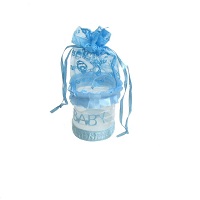 Art.nr: 410478A - GEBOORTE GESCHENKVERPAKKING - BABY BLAUW (12st.)