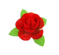 Art.nr: 410486 - CORSAGE - ROOS MET BLAD (24st.)