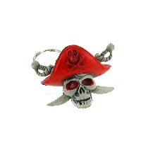 Art.nr: 410522 - DOODSHOOFD PIRATEN SLEUTELHANGER (100st.)