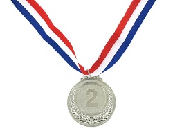Art.nr: 410621B - ZILVEREN MEDAILLE - MODEL 1 (10st.)