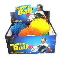 Art.nr: 44954 - GROTE PUFFER BAL (17cm.) - MULTI COLOR (6st.)