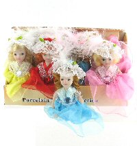 Art.nr: 46008 - KLEINE PORCELEINEN POPJES - MODEL 3 (12st.)