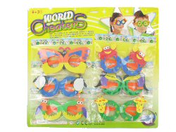 Art.nr: 46033 - FOAM KINDER BRILLEN - MIX op KAART (6x6 Kaart.)
