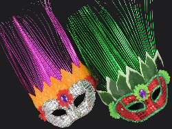 Art.nr: 46859 - FEESTMASKER MET LANGE SPRIETEN (12st.)