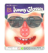 Art.nr: 46914 - BRIL MET CLOWNS NEUS (12st.)