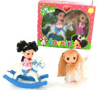 Art.nr: 47036 - 2 POPPEN MET HOBBELPAARD