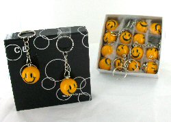 Art.nr: 48754 - SMILEY SLEUTELHANGER - MODEL ROND (16st.)