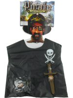 Art.nr: 48765 - PIRATEN VERKLEED SET OP KAART (2st.)