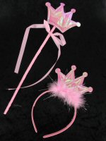 Art.nr: 48806 - PRINCESSEN DIADEEM MET STAF (12st.)