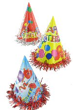 Art.nr: 48853 - FEEST HOEDJES MET FRANJES (12st.)