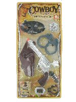 Art.nr: 48876 - GROTE COWBOY SET OP KAART (6st.)