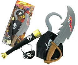 Art.nr: 48906 - PIRATEN SET OP KAART - MODEL 3 (6st.)