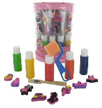 Art.nr: 49078A - STAMP & PAINT KIT- MEISJES - MODEL 1