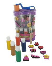 Art.nr: 49078B - STAMP & PAINT KIT- MEISJES - MODEL 2