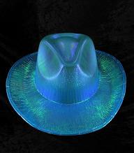 Art.nr: 49179C - COWBOY GLITTER HOED - BLAUW (6st.)