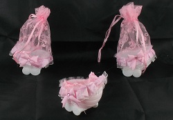 Art.nr: 49183A - DECORATIE KINDERWAGEN - BABY ROZE (12st.)