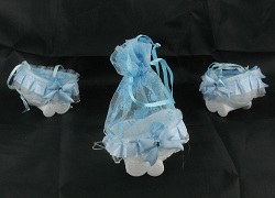 Art.nr: 49183B - DECORATIE KINDERWAGEN - BABY BLAUW (12st.)