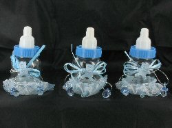 Art.nr: 49185B - DECORATIE DRINKFLES - BABY BLAUW (6st.)