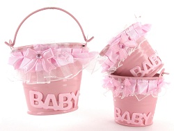 Art.nr: 49186A - DECORATIE EMMER - BABY ROZE (12st.)