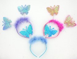 Art.nr: 49210 - DIADEEM MET VLINDERS (12st.)