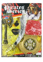 Art.nr: 49702 - GROTE PIRATEN SPEELSET OP KAART (6st.)