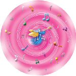 Art.nr: 51170A - DE FLYING DISC -model ROSE  90 cm-