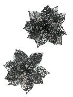 Item.nr: 515905 - ZWARTE BLOEM MET CLIP (48st.)