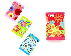 Art.nr: 63816A - KINDER PORTEMONNAIE BLOEMEN (12st.)