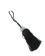 Item.nr: 664583 - DECORATIE SIERBORSTEL MET GLAZEN STEEN (2st.)