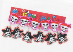 Art.nr: 68773 - GLITTER PIRATEN SLEUTELHANGER (12st.)