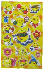 Art.nr: 69038 - GLITTER SMILEY STICKERS - MODEL 1 (24st.)