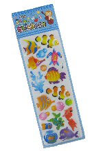 Art.nr: 69039 - VISSEN STICKERS OP KAART (50st.)