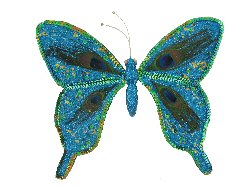 Item.nr: 703390 - GROTE DECORATIE VLINDER BLAUW (5st.)